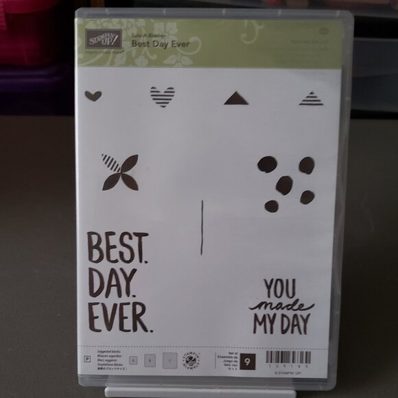 Stampin' Up! 'BEST DAY EVER' Photopolymer Stamp Set (Used) - Picture 1 of 5